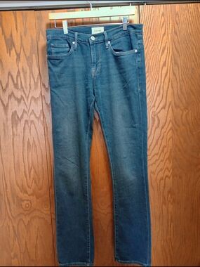 Frame Denim Women's Slim Straight Jeans in Dark Blue Wash